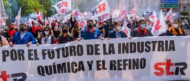 Manifestación del sindicato SRT