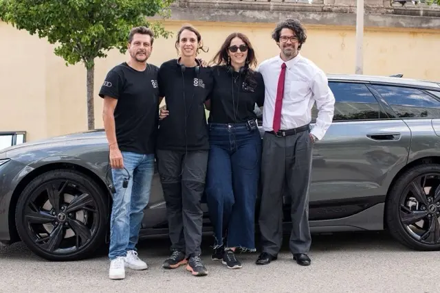 Rodaje AUDI Antes de las Seis - Miguel Angel, Aline y Gemma (ganadoras) y Kike Maíllo