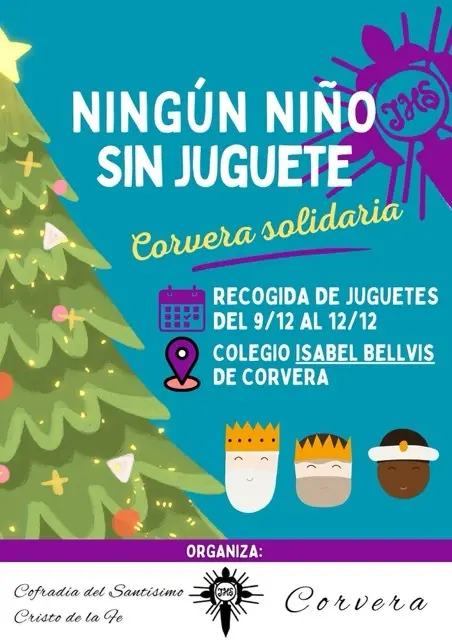 Cartel de la recogida solidaria de juguetes en Corvera
