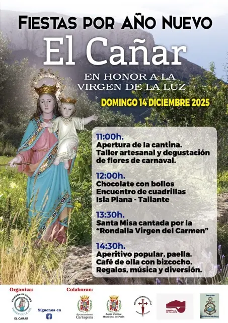 Cartel de la ‘Fiesta por el Año Nuevo’ de El Cañar