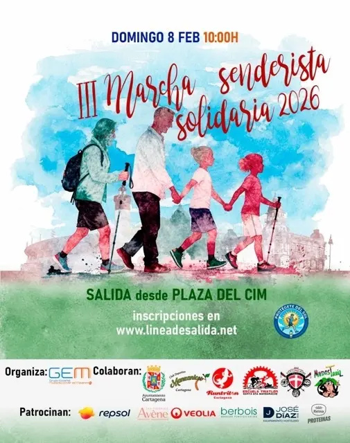 Cartel de la III Marcha Senderista Solidaria &lsquo;Protégete del Sol&rsquo;