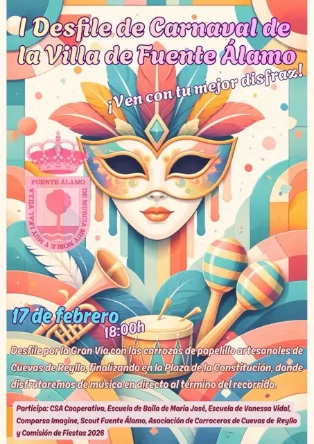 CARTEL OFICIAL I DESFILE DE CARNAVAL DE FUENTE ÁLAMO