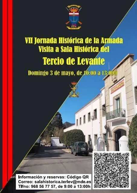 CARTEL JORNADA HISTORICA DE LA ARMADA VISITA  TERCIO LEVANTE
