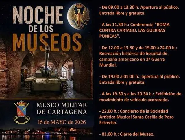 CARTEL NOCHE MUSEOS CON HORARIO