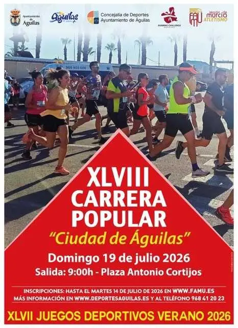 Cartel XLVIII Carrera Popular Ciudad de Aìguilas
