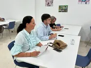 La alcaldesa de Fuente Álamo, Juana María Martínez, junto a concejales del equipo de gobierno en un taller de participación ciudadana