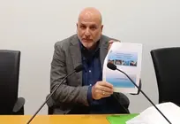 Gonzalo López Pretel en la rueda de prensa ofrecida