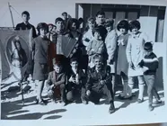 Con el estandarte de Santa Ana