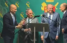 El coronel Castillo junto a Ignacio del Olmo, Tomas Martínez y el comisario Damián Romero