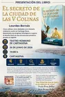 Cartel de presentación del libro &lsquo;La ciudad de las cinco colinas