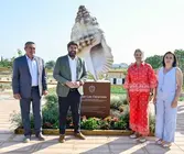 El presidente de la Comunidad, Fernando L&oacute;pez Miras, junto a la alcaldesa de Alcantarilla, Francisca Terol,  inaugura el tanque de tormentas Paraje Las Caracolas.