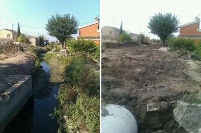 Entubamiento acequia Pitarque en Murcia - Huermur