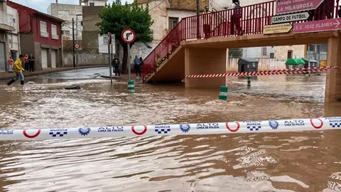 Rambla de Espinardo inundada (Murcia)