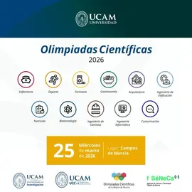 OLIMPIADAS CIENTÍFICAS UCAM 2026 - AGENDA