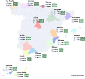 Fotografía mapa España