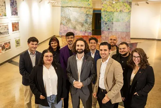 La nueva junta directiva con Antonio Nicolás en el centro