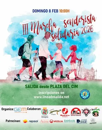 Cartel de la III Marcha Senderista Solidaria &lsquo;Protégete del Sol&rsquo;