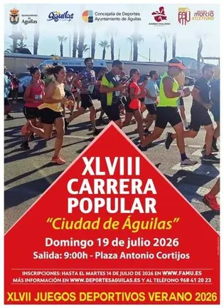 Cartel XLVIII Carrera Popular Ciudad de Aìguilas