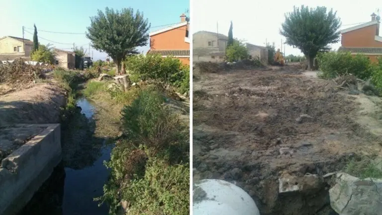 Entubamiento acequia Pitarque en Murcia - Huermur