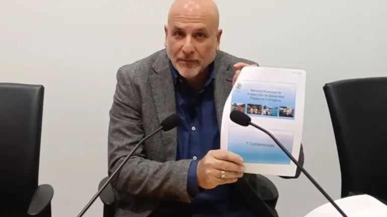 Gonzalo López Pretel en la rueda de prensa ofrecida