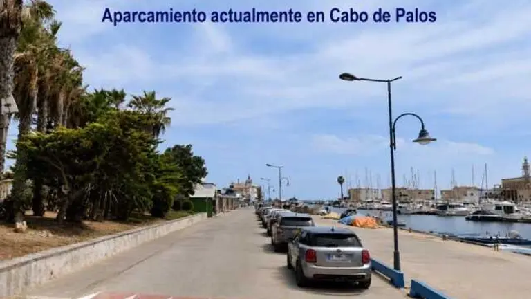 Aparcamiento actualmente en Cabo de Palos