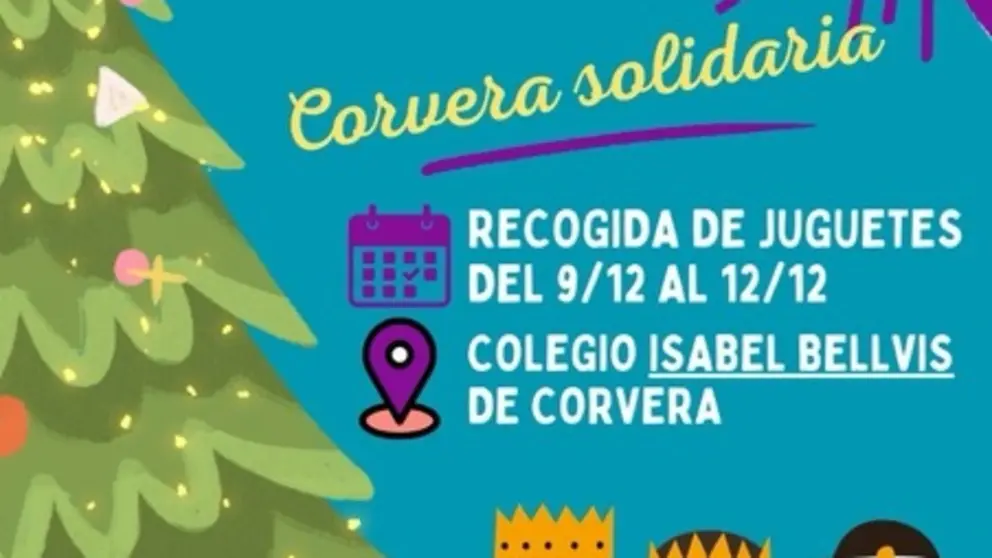 Cartel de la recogida solidaria de juguetes en Corvera