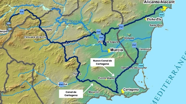Mapa canales MCT